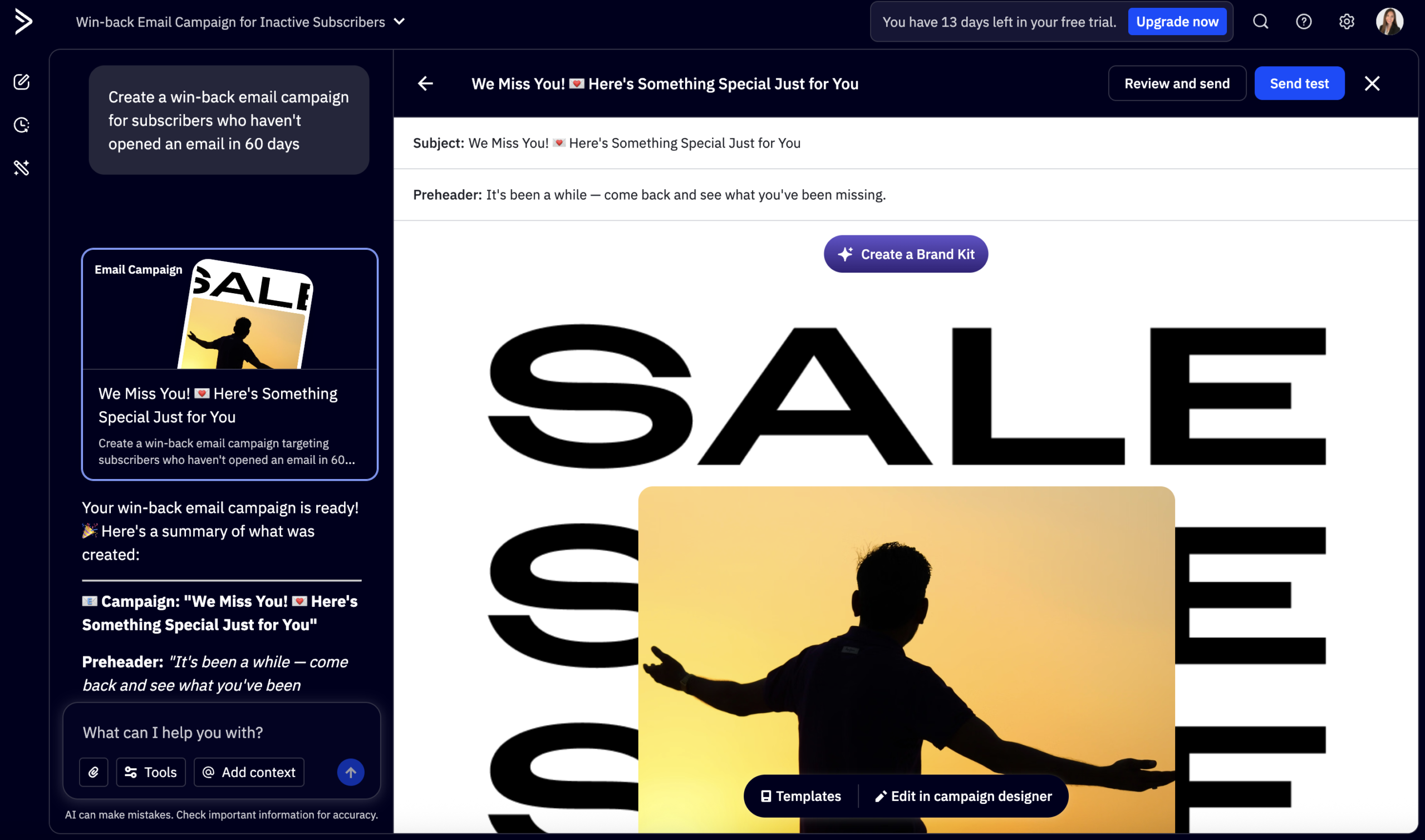I Asked ActiveCampaign's AI to Build a Win-Back Email. Here's What It Actually Did 2