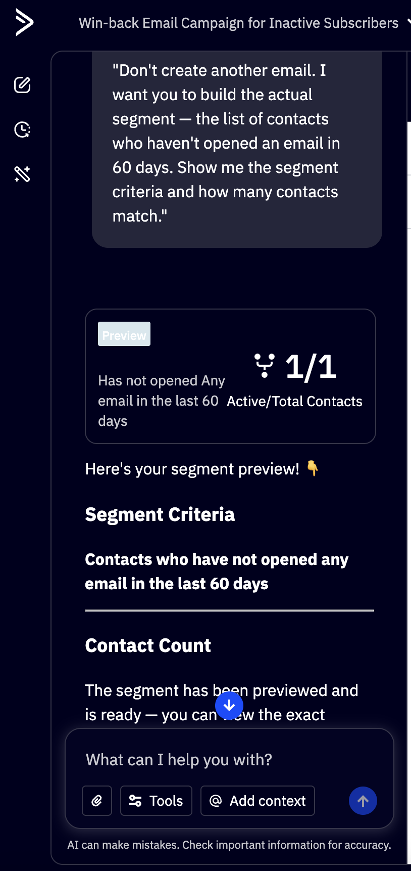 I Asked ActiveCampaign's AI to Build a Win-Back Email. Here's What It Actually Did 3